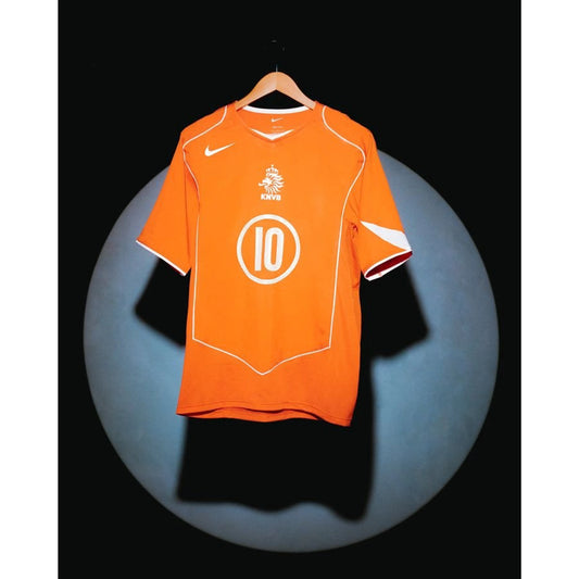 HOLLAND HOME SHIRT EURO 2004 V. NISTELROOY 10 REISSUE